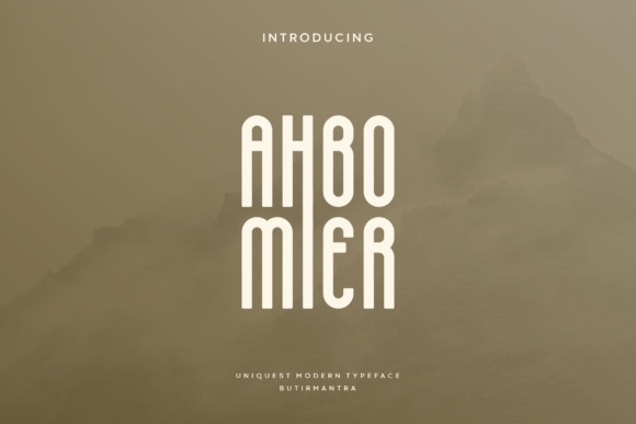 Ahbomier: Elegant Font for Creative Makers