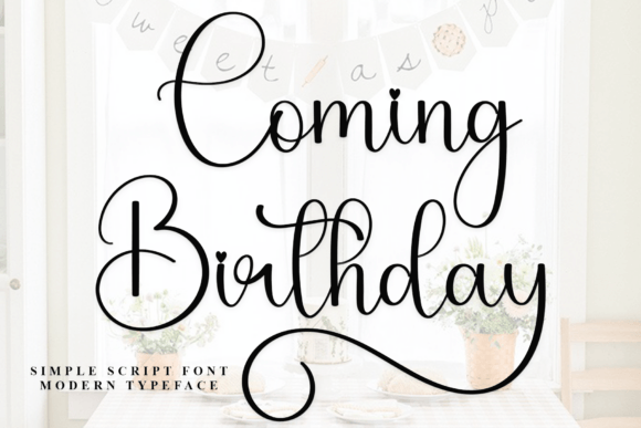 Coming Birthday Font for Creative Projects